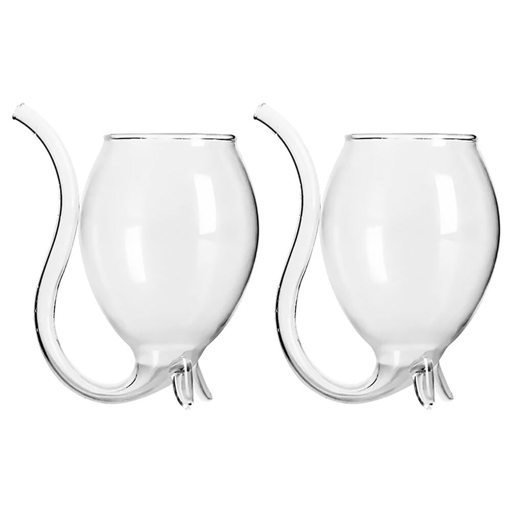 2Pcs Novelty Wine Glass Decorative Glass Cup Red Wine Glass Party Wine Cup  Glass Cup 