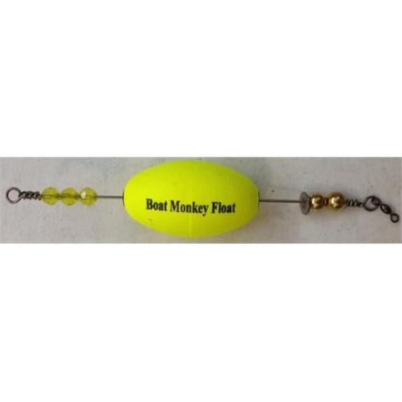 Boat Monkey BMO-01 Oval Chartreuse 2.5" Fishing Terminal Float