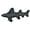 Gray, variant on Tuffy Ocean Creature Shark Durable Plush Dog Toy with Squeaker
