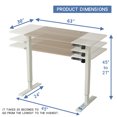 thumbnail image 4 of Electric Height Adjustable Standing Desk, 63x 30 Inches Stand Up Desk Workstation, Splice Board Home Office Computer Standing Table Ergonomic Desk (White+ Oak, 63x30''), 4 of 10
