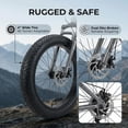 thumbnail image 2 of Ambifirner 26 Inch Adult Fat Tire Mountain Bike,Dual Disc Brake 7 Speed Bicycle,Front Suspension,High Carbon Steel Frame Mountain Trail Bike for Urban Commuter City Ride, 2 of 10