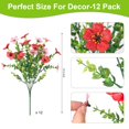 thumbnail image 3 of Flores artificiales INXUGAO con forma de margaritas falsas, 12 paquetes, rojo y rosa, 3 of 8