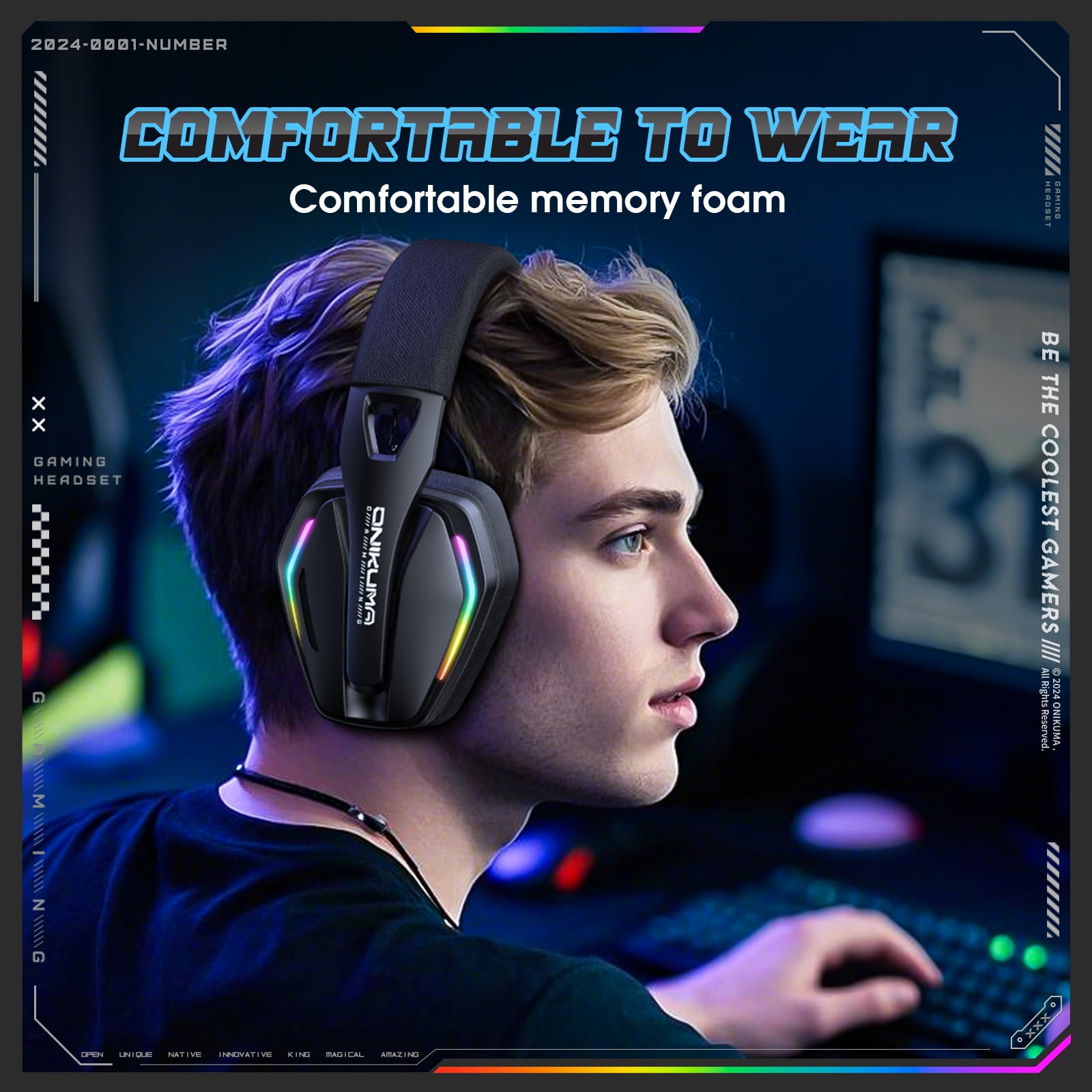 Wireless Gaming Headset for PS5/PS4/PC/Mac/Switch,over Ear 2.4GHz Bluetooth Gaming Headphones with Noise Canceling Mic,3.5mm Wired Mode for Xbox Controller