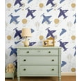 thumbnail image 2 of S4Sassy Airplane & Balloon Wallpaper- White Wall Covering, 25" X 60" Self-Adhesive Textured Vinyl Wallpaper, Wallwrap, Easy Diy Wall Covering For Kids Bedroom, Room Decor, Playroom, 2 of 9