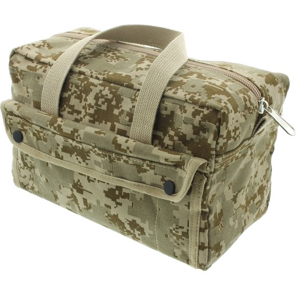 ARMYU Sac à Outils Petit Usage Intensif Sac Mécanique en Toile de Coton Tactique, 11 Pouces x 7 Pouces x 6 Pouces, Camouflage Numérique Désert