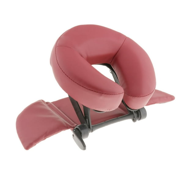 Mesa de masaje flexible con reposacabezas y almohada facial ligera rojo