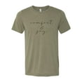 thumbnail image 1 of "Comfort And Joy, Christmas Shirt, Unisex Fit, Christmas T-shirt, Comfort And Joy Shirt, Sublimated Design, Christmas Gift, Rustic Shirt, Heather Olive, SMALL", 1 of 1
