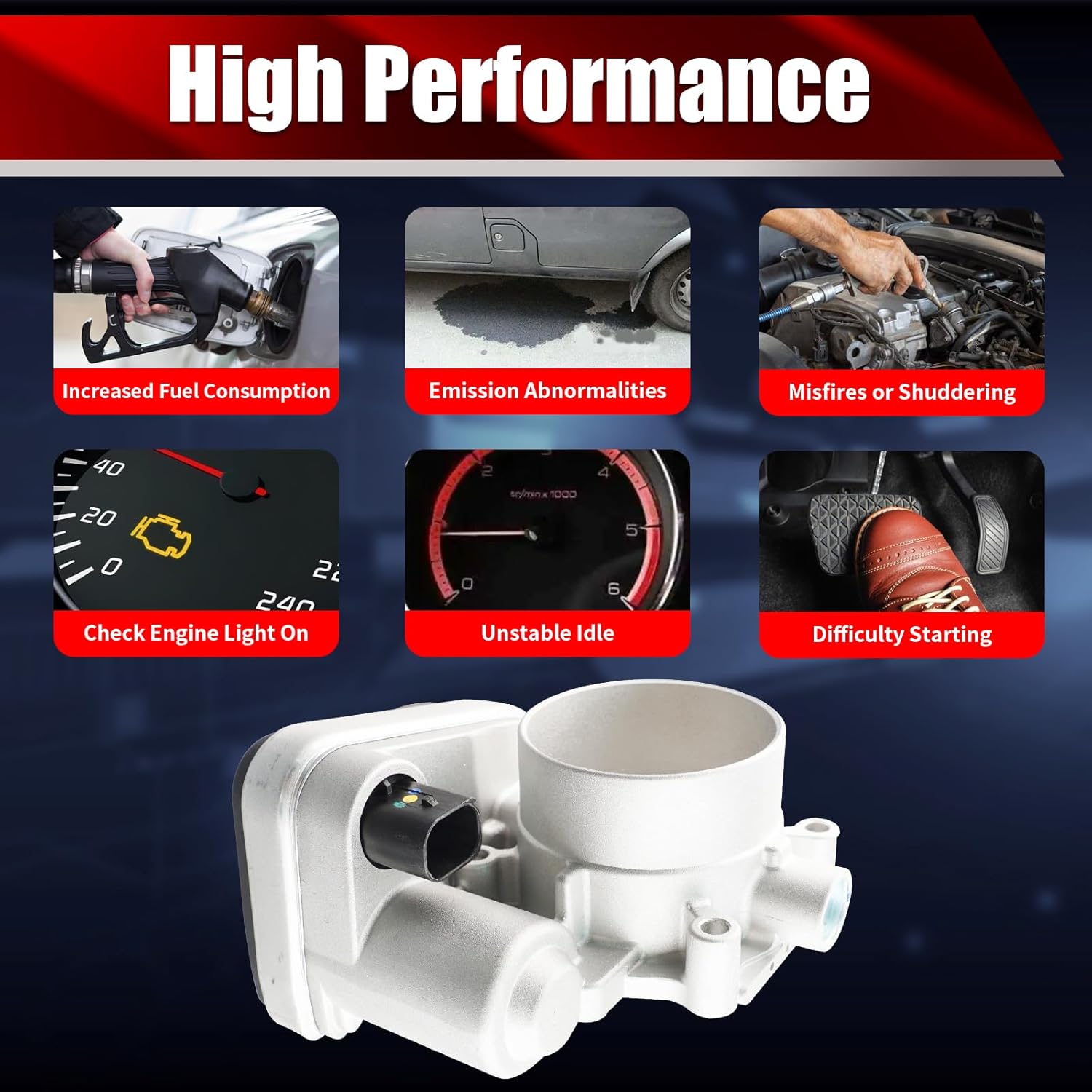 MACAX Electronic Throttle Body Assembly S20120 Compatible with Chrysler 300 Sebring Town Country Dodge Avenger Grand Caravan Journey 2006-2011 2.7L 3.5L 4.0L Replaces 4861691AA 4591844AC 977-780