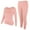 1 Set Pink, variant on MANIFIQUE Thermal Underwear Set for Women Ultra Thin Long Johns Scoop Neck Base Layer Top & Bottom Set