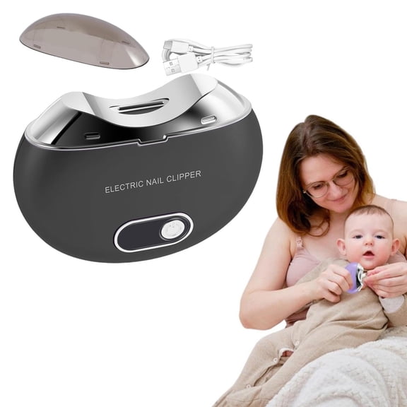 Rechargeable Nail Clipper Trimmer for Babies & Adults - Quiet, USB Rechargeable, Ergonomic Design, Safe for Sensitive Skin, Model S770, Easy-to-Use, Ideal for All Ages, Gentle and Makeup Organizers