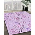 thumbnail image 3 of Ahgly Company Machine Washable Indoor Round Transitional Orchid Purple Area Rugs, 8' Round, 3 of 7