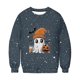 thumbnail image 4 of Ailaofu Women's Halloween Printed Round Neck Casual Sports Long Sleeve Sweatshirt Top Sweatshirt Loose Soft Long Sleeve Pullover Tops, 4 of 6
