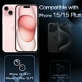 thumbnail image 2 of JETech Camera Lens Protector for iPhone 15 6.1-Inch and iPhone 15 Plus 6.7-Inch, 9H Tempered Glass Metal Individual Ring Cover, HD Clear, 2-Pack (Pink), 2 of 7