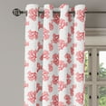 thumbnail image 2 of Ambesonne Coral Grommet Curtain, Underwater Seaweeds Dots, 50" x 120", Coral Red White, 2 of 6