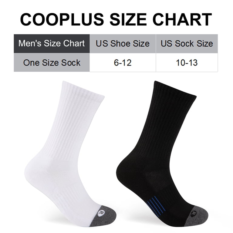 COOPLUS Men's Crew Socks, 10-Pack photo 6