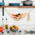 thumbnail image 4 of Gustave Hanging Fruit Hammock Under Cabinet Macrame Handwoven Cotton Fruit, Veggie or Banana Hammock Hanging Kitchen Storage with Hooks, 4 of 9
