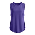 thumbnail image 6 of Yievot Womens Athletic Tank Tops Summer Crew Neck Side Slit Loose Fit Casual Workout Tops, 6 of 7