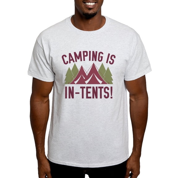 CafePress - Camping Is In Tents! T Shirt - Men's Classic Graphic T-Shirt