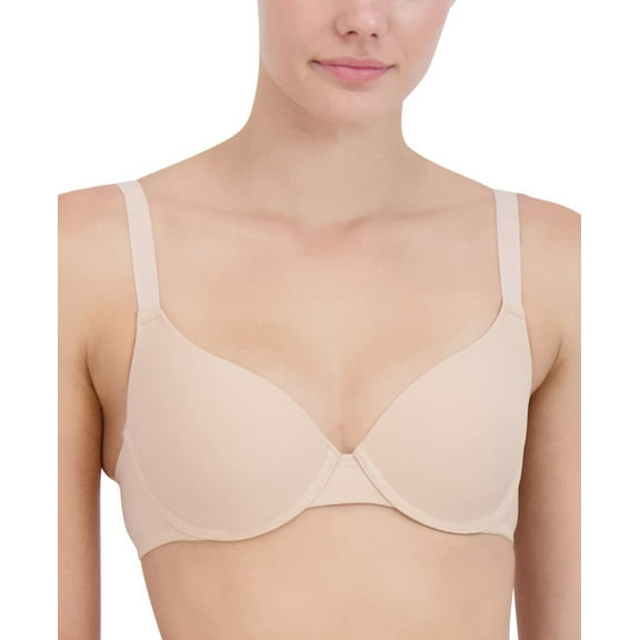 Steve Madden Women’s Demi Logo-Strap T-Shirt Bra, Rose Dust, 32C