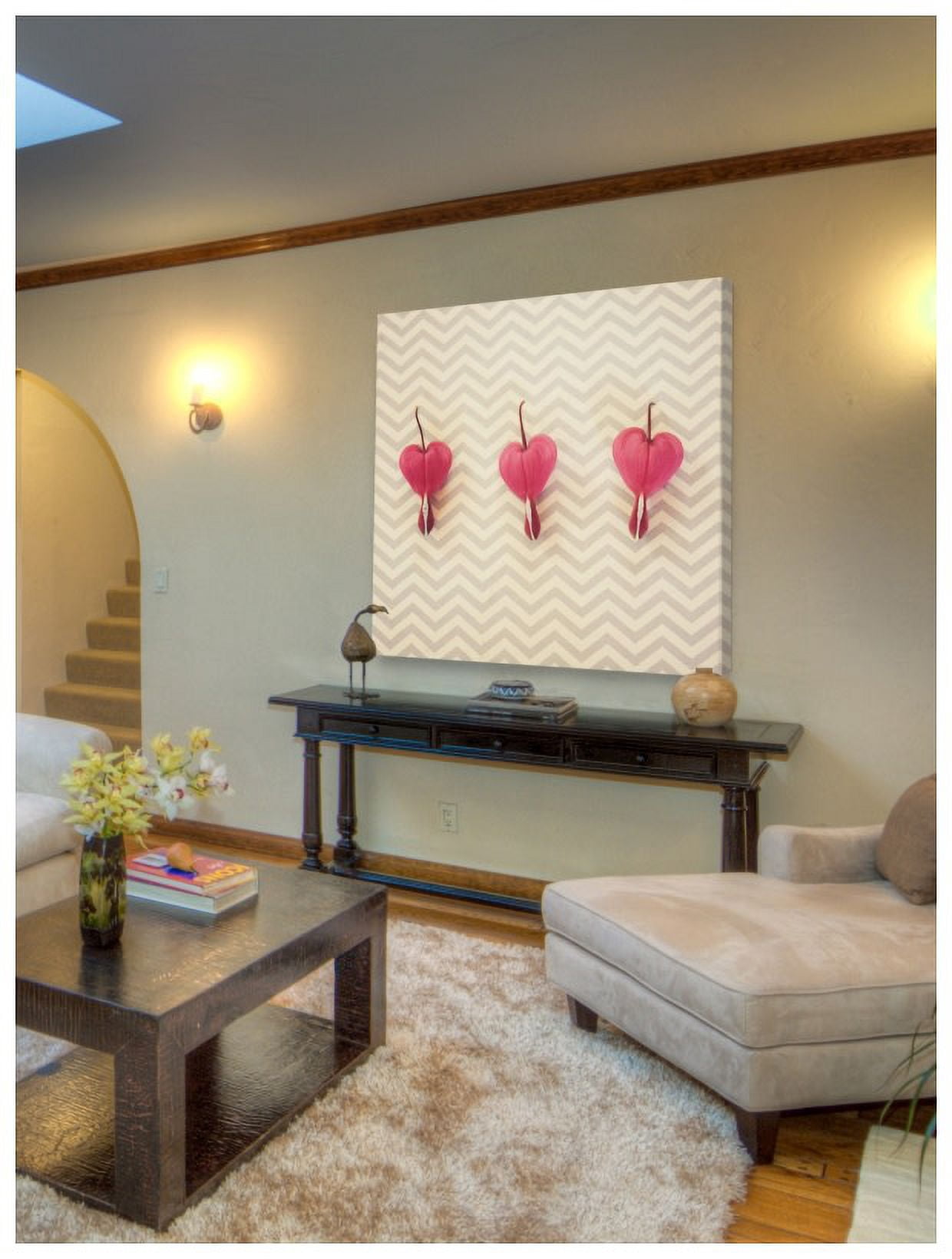 Marmont Hill "Chevron Hearts" by Robert Dickinson Painting Print on Canvas