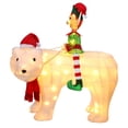 thumbnail image 2 of Haute Decor Elf Riding Polar Bear Duo Outdoor Lighted Christmas Yard Decor, 2 of 4