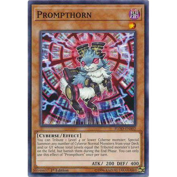 YuGiOh Flames of Destruction Common Prompthorn FLOD-EN002