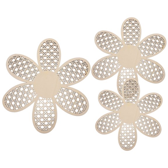Toyvian Boho Wall Decor Wood Wall Art Khaki 3Set Living Room