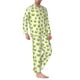 thumbnail image 2 of Balery Green Frog Pijama para Hombre de Dos Piezas con Manga Larga, Conjunto de Dormir y Descanso Suave con Bolsillos-Large, 2 of 5