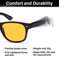 thumbnail image 5 of GAMMA RAY 900 Better Sleep Night Time Screen Glasses Blue Light Blocking Orange Lens for Computer Gaming TV Screen Viewing - 1.00x, 5 of 9