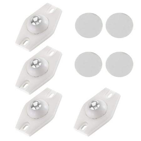 

Feiruifan 360 Degree Rotation Self-Adhesive Universal 4Pcs Universal Wheel Punch Free 360 Degree Rotation Sturdy Rust Resistant Adhesive Wheels for Bins