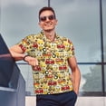 thumbnail image 3 of Kdxio Vehicles Print Men's Short Sleeve Polo Shirt,Midweight Men's Shirt, 3 of 6