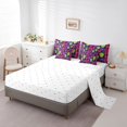 thumbnail image 3 of YST Neon Skull Comforter Set 7Pcs, Colorful Skeleton Head Bed-in-a-Bag, King, 3 of 5