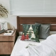 thumbnail image 6 of Green Xmas Trees Pine Farmhouse Throw Pillows Cover Square Square Cushion Covers 2 Pieces Fashion Throw Cushion Case for Indoor Home Bedroom, 6 of 7
