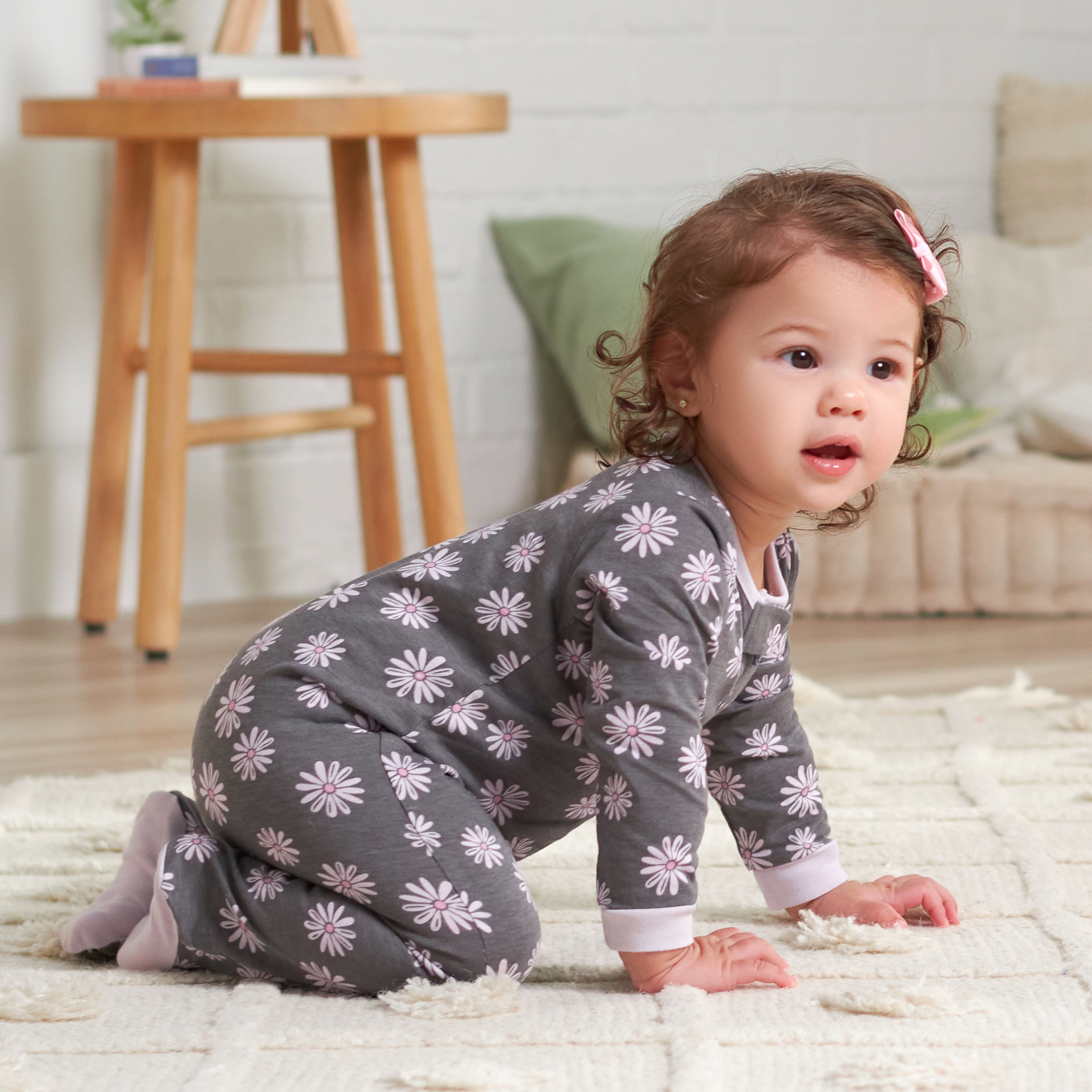 Gerber 2-Pack Baby Girl Sleep and Play Footed Pajamas photo 2