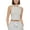 Porcini, variant on Calvin Klein Womens Performance Racerback Crop Top, Grey, Large