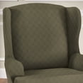 thumbnail image 3 of Stretch Sensations 1-Piece Stretch Newport Wing Chair Slipcover, Sage, 3 of 6