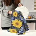 thumbnail image 5 of Coolnut Sunflowers Kitchen Dish Towels Set of 6,Dishcloths,Absorbent Soft Towels Hand Towels, Tea Towels,18" x 28", 5 of 6