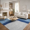 thumbnail image 6 of Addison Rugs Mayfield Premium Machine Washable Transitional Geometric Blue Rectangle Rug, 5' x 7'6", 6 of 6