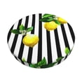 thumbnail image 6 of Uemuo Lemons on Striped Pattern Round Bar Stool Seat Covers Washable Stool Cushion Slipcover Elastic Bar Chair Covers-14 inch, 6 of 7