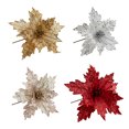 thumbnail image 4 of Advancent Tela con amplias aplicaciones de flores navideñas para iluminar el elegante adorno navideño del árbol de Navidad Kits de decoración para fiestas Oro, 4 of 6