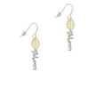 thumbnail image 2 of Delight Jewelry Silvertone Small Mom Script Goldtone Leaf French Earrings, 2 of 4