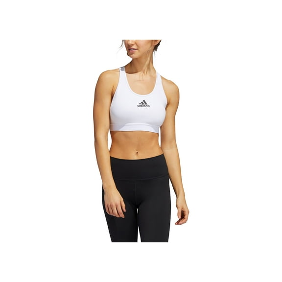 Adidas Womens Dont Rest Alphaskin Racerback Medium Impact Sports Bra Whiteblack XS