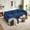 Blue, variant on 110'' L Shaped Cloud Couch with Removable and Washable Cover, Noelse 3 Seater Modular Sectional Corduroy Sofa with Deep Seat and Movable Ottoman for Living Room Bedroom, Beige