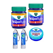 Vicks VapoRub 60ml x 2 + 2 Inhalers Cold Relief Pack with FREE 5ml Travel VapoRub
