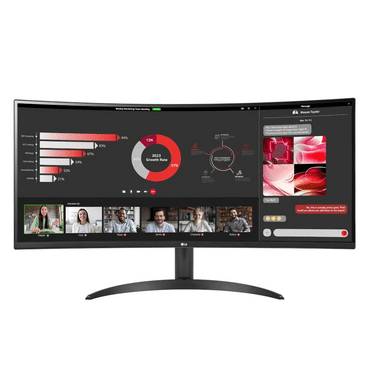 Pre-Owned LG 34WR50QC-B 34" Curved Ultrawide WQHD (3440 x 1440) Monitor, Black