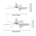 thumbnail image 2 of Modern White Ceiling Fan with Lights and Remote - 42" Dimmable LED, 3-Speed, Noiseless, Reversible Blades for Indoor/Outdoor Bedroom Living Room, 2 of 7