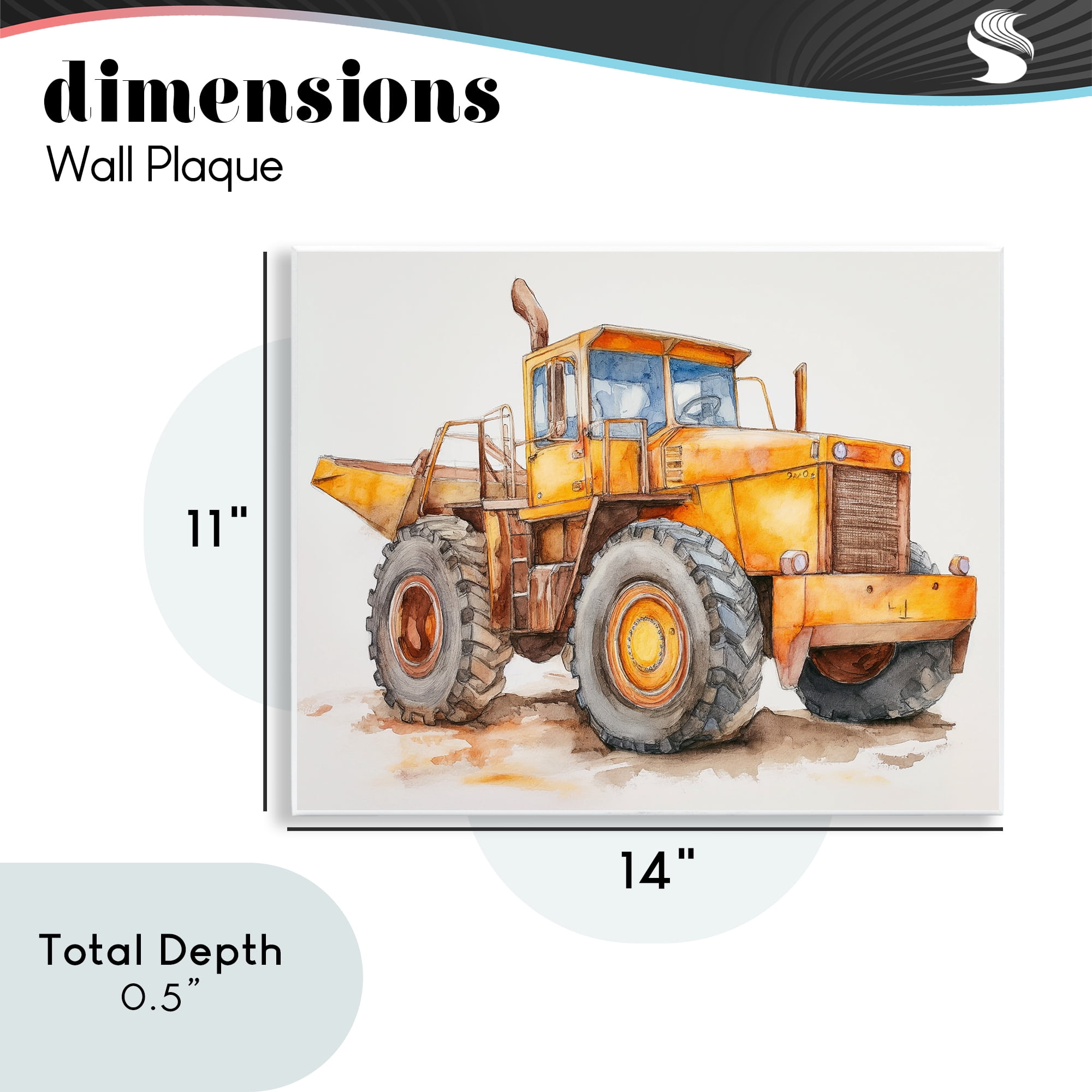 Stupell Industries Construction Truck Whimsicality Wall Plaque Art, design by Steve Hunziker