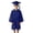 0-Dark Blue194, variant on Little Boy Graduation Cap and Gown Set Breathable Lightweight School Ceremony Outfit