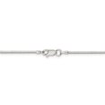 thumbnail image 3 of White Sterling Silver bracelet Snake chain 18 in 1.25 mm, 3 of 5