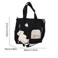 thumbnail image 2 of Multi-Pockets Crossbody Bag for Women, Adjustable Messenger Bag with Pendant for School Daily (C), 2 of 7